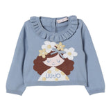 Liu Jo Maglia tinta unita con Ricami Azzurro per Neonata HF5071 AZZURRO LIU JO 