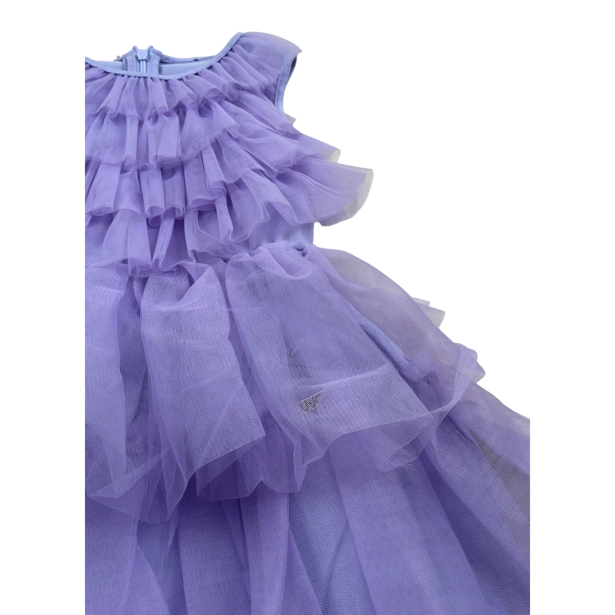 Liu Jo Abito Giromanica tinta unita con Tulle Lilla per Bambina KA3015 LILLA LIU JO 