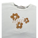 Liu Jo T-Shirt Girocollo tinta unita con Stampe Panna per Bambina KA3115 PANNA LIU JO 