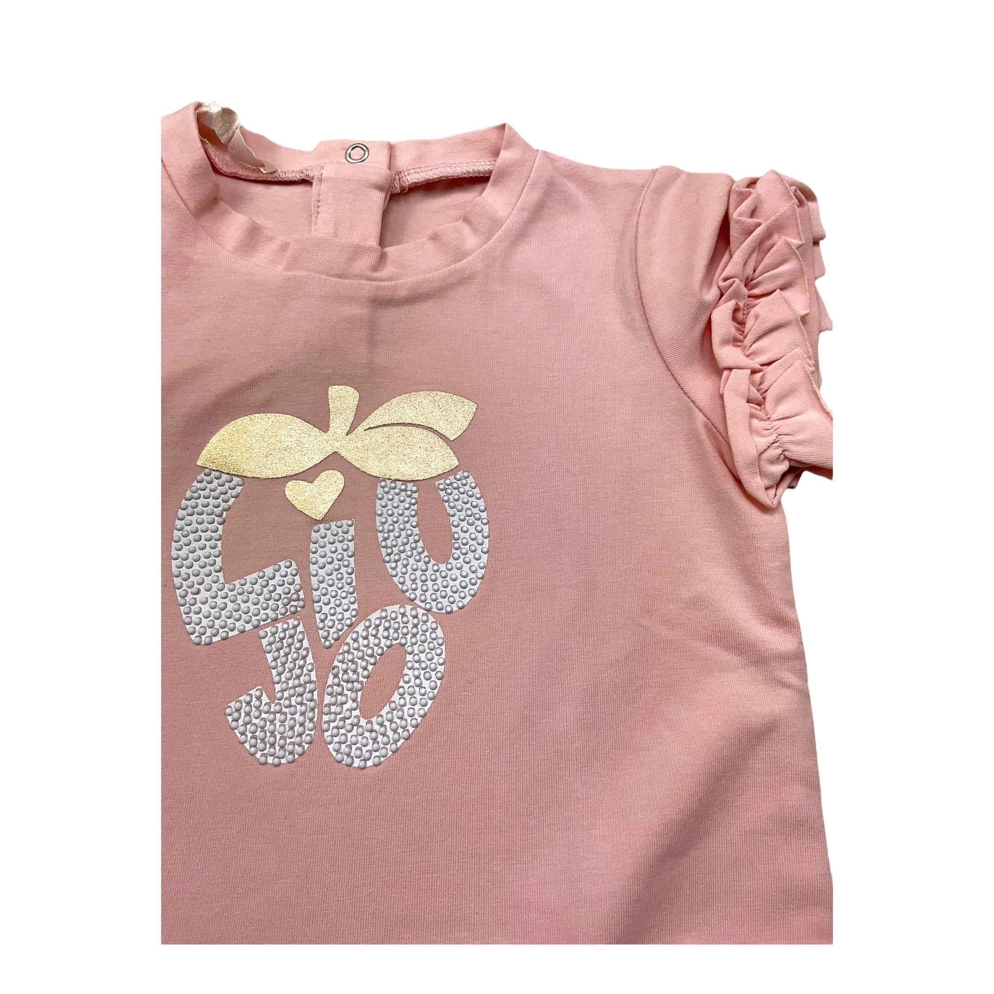 Liu Jo Abito Mezza Manica Tinta Unita con Stampa per Neonata KA3163 ROSA LIU JO 