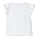 Liu Jo T-Shirt Girocollo Tinta Unita con Brillantini per Bambina KA4048JX BIANCO LIU JO 