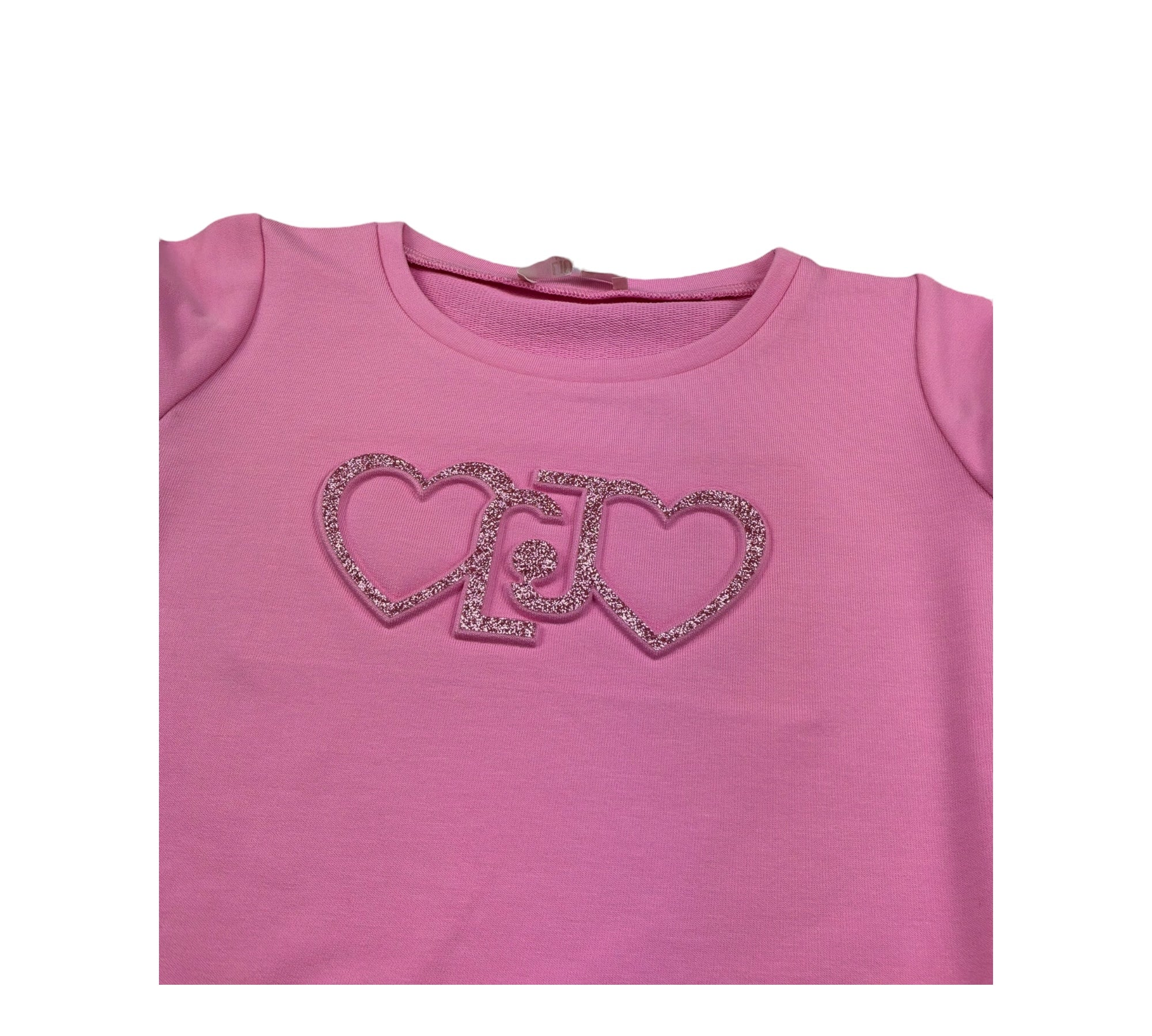 Liu Jo Abito Mezza Manica Tinta Unita con Logo per Neonata KA5017N ROSA LIU JO 