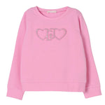 Liu Jo Abito Mezza Manica Tinta Unita con Logo per Bambina KA5017 ROSA LIU JO 