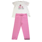 Liu Jo Completo 2 Pezzi T-Shirt-Leggins per Neonata KA5019 BIANCO/ROSA LIU JO 