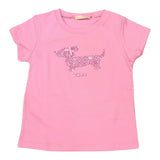 Liu Jo T-Shirt Girocollo Tinta Unita con Brillantini per Neonata KA5021X ROSA LIU JO 