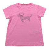 Liu Jo T-Shirt Girocollo Tinta Unita con Brillantini per Neonata KA5021XX ROSA LIU JO 