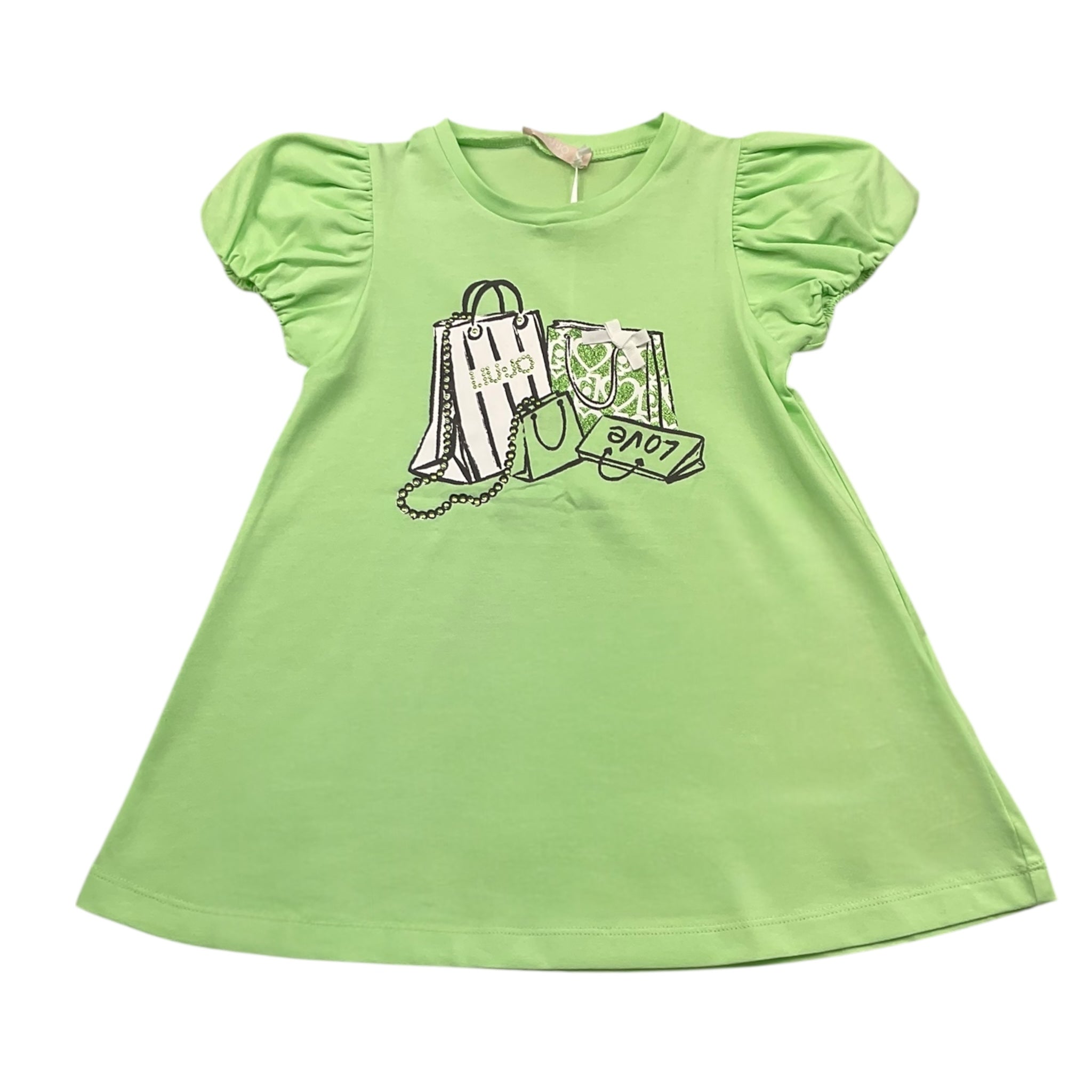 Liu Jo Abito Tinta Unita con Brillantini per Neonata KA5037N VERDE LIU JO 