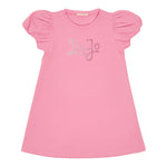 Liu Jo Abito Tinta Unita con Brillantini per Bambina KA5037XX ROSA LIU JO 