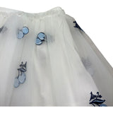 Liu Jo Gonna Tinta Unita In Tulle con Ricami per Bambina KA5043 BIANCO LIU JO 
