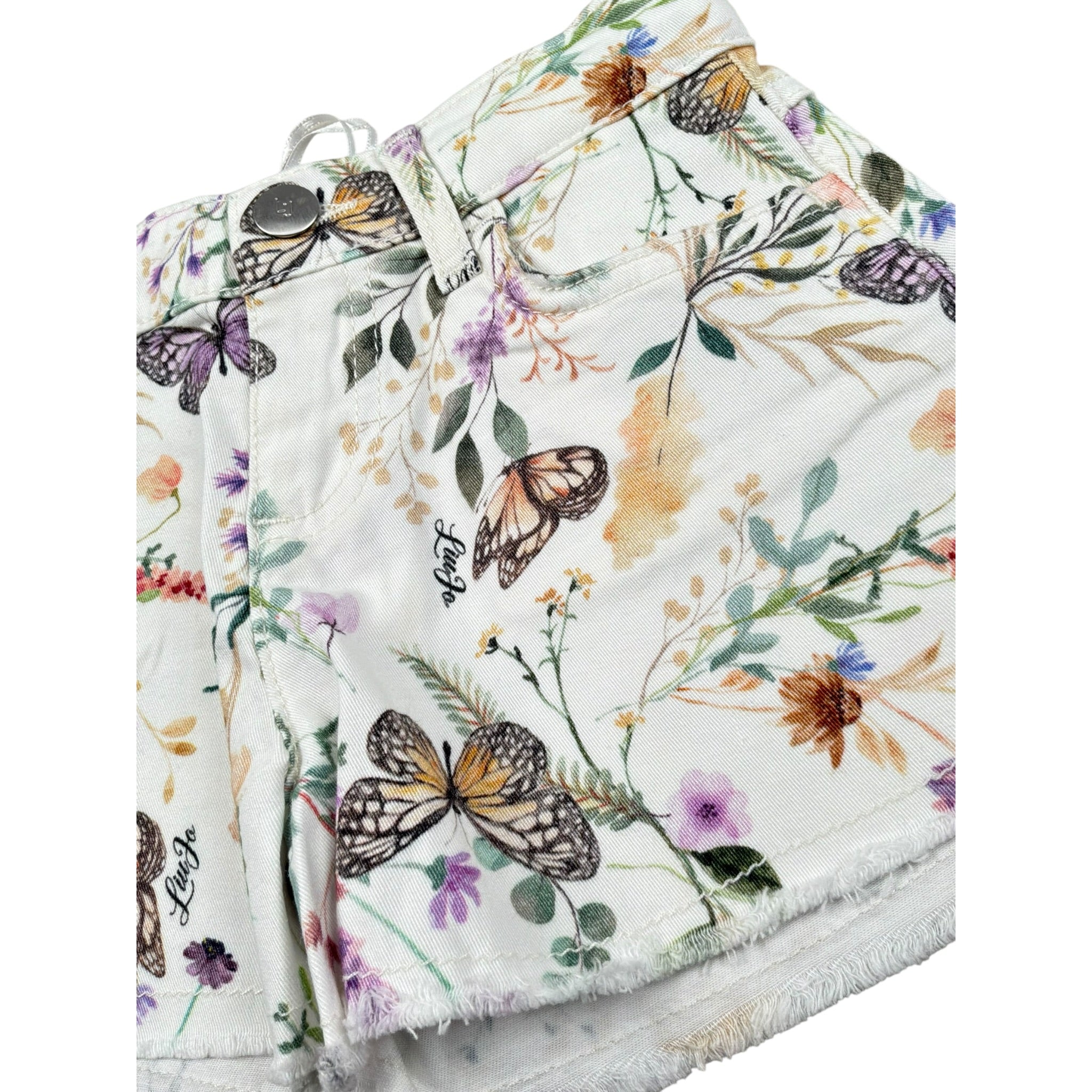 Liu Jo Short Tinta Unita con Stampa Fiori per Neonata KA5060XN BIANCO LIU JO 
