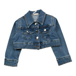 Liu Jo Giubbino In Denim Tinta Unita per Neonata KA5066X BLU LIU JO 
