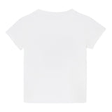 Liu Jo T-Shirt Girocollo Tinta Unita con Stampa E Brillantini per Bambina KA5093JXX BIANCO LIU JO 