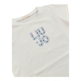 Liu Jo T-Shirt Girocollo Tinta Unita con Brillantini per Bambina KA5094JX BIANCO LIU JO 