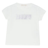 Liu Jo T-Shirt Tinta Unita con Brillantini per Neonata KA5095NXX BIANCO LIU JO 