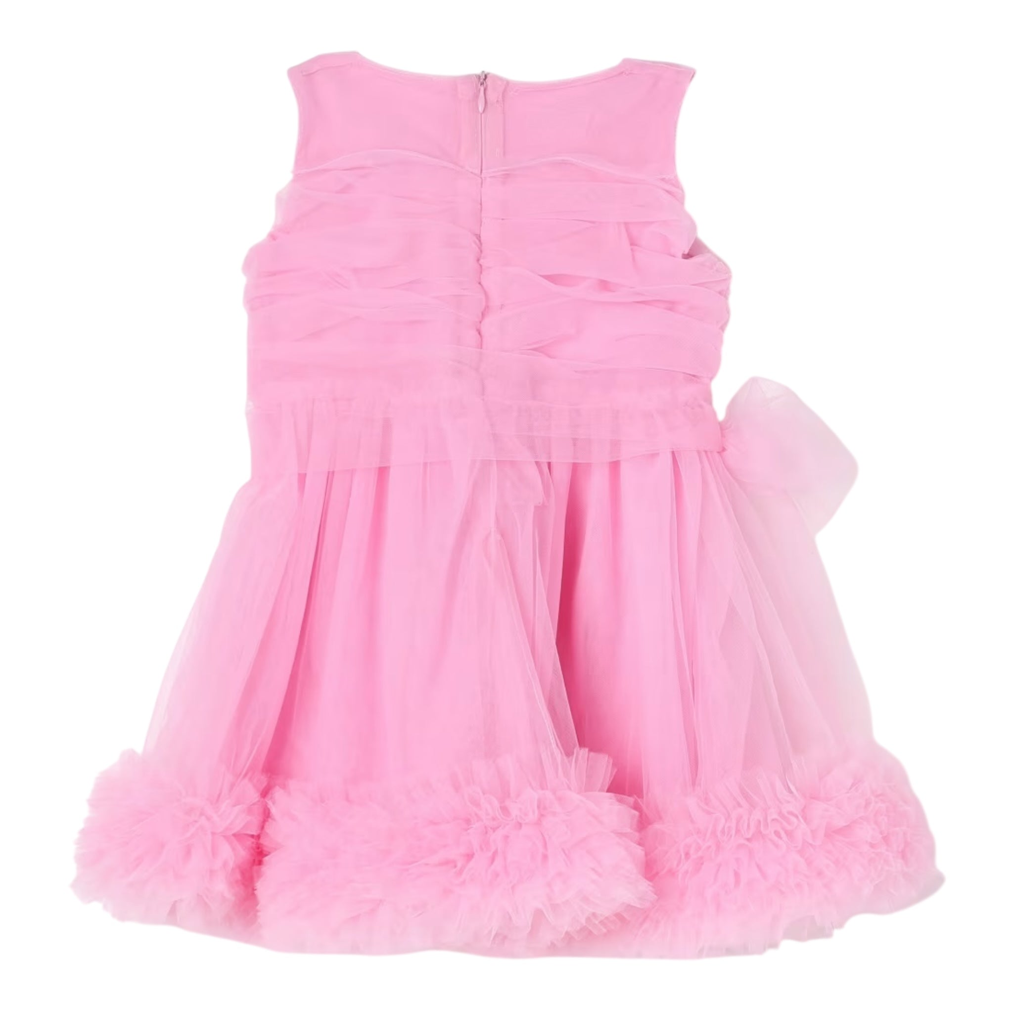 Liu Jo Abito Tinta Unita con Tulle per Neonata KA5115X ROSA LIU JO 