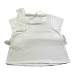 Liu Jo T-Shirt Tinta Unita Girocollo con Tulle per Bambina KA5134J BIANCO LIU JO 