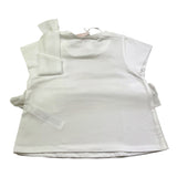 Liu Jo T-Shirt Tinta Unita Girocollo con Tulle per Bambina KA5134J BIANCO LIU JO 
