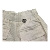 Liu Jo Short Tinta Unita con Elastico In Vita per Neonata KA5143N BIANCO LIU JO 
