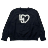 Liu Jo Maglia Girocollo Tinta Unita con Logo per Neonata KF4039 NERO LIU JO 