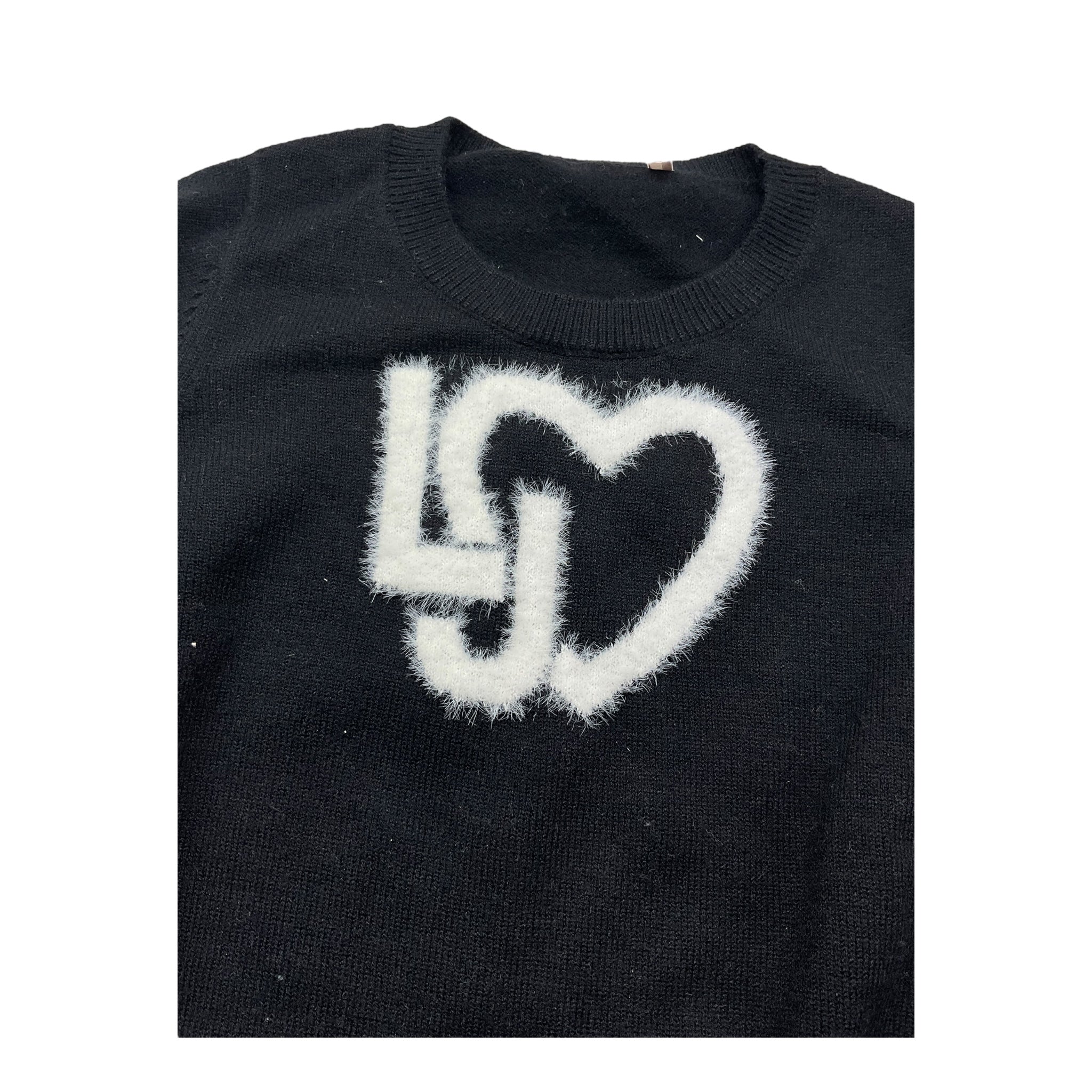Liu Jo Maglia Girocollo Tinta Unita con Logo per Neonata KF4039 NERO LIU JO 