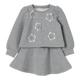 Liu Jo Completo 2 Pezzi Felpa-Pantalone tinta unita Grigio per Neonata KF5077 GRIGIO LIU JO 