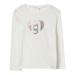 Liu Jo Shirt Girocollo tinta unita con Brillantini Bianco per Neonata KF5090N BIANCO LIU JO 