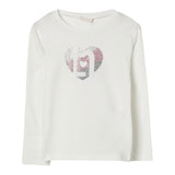 Liu Jo Shirt Girocollo tinta unita con Brillantini Bianco per Neonata KF5090N BIANCO LIU JO 