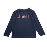 Liu Jo Shirt Girocollo Tinta Unita con Stampa per Bambino QF3106 BLU LIU JO 