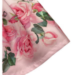 Loredana Abito Tinta Unita con Fantasia Fiori per Bambina P0101173 ROSA LOREDANA 