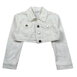 Lu Lu By Miss Grant Giubbino In Denim tinta unita Bianco per Bambina LL2604 BIANCO LU LU BY MISS GRANT 