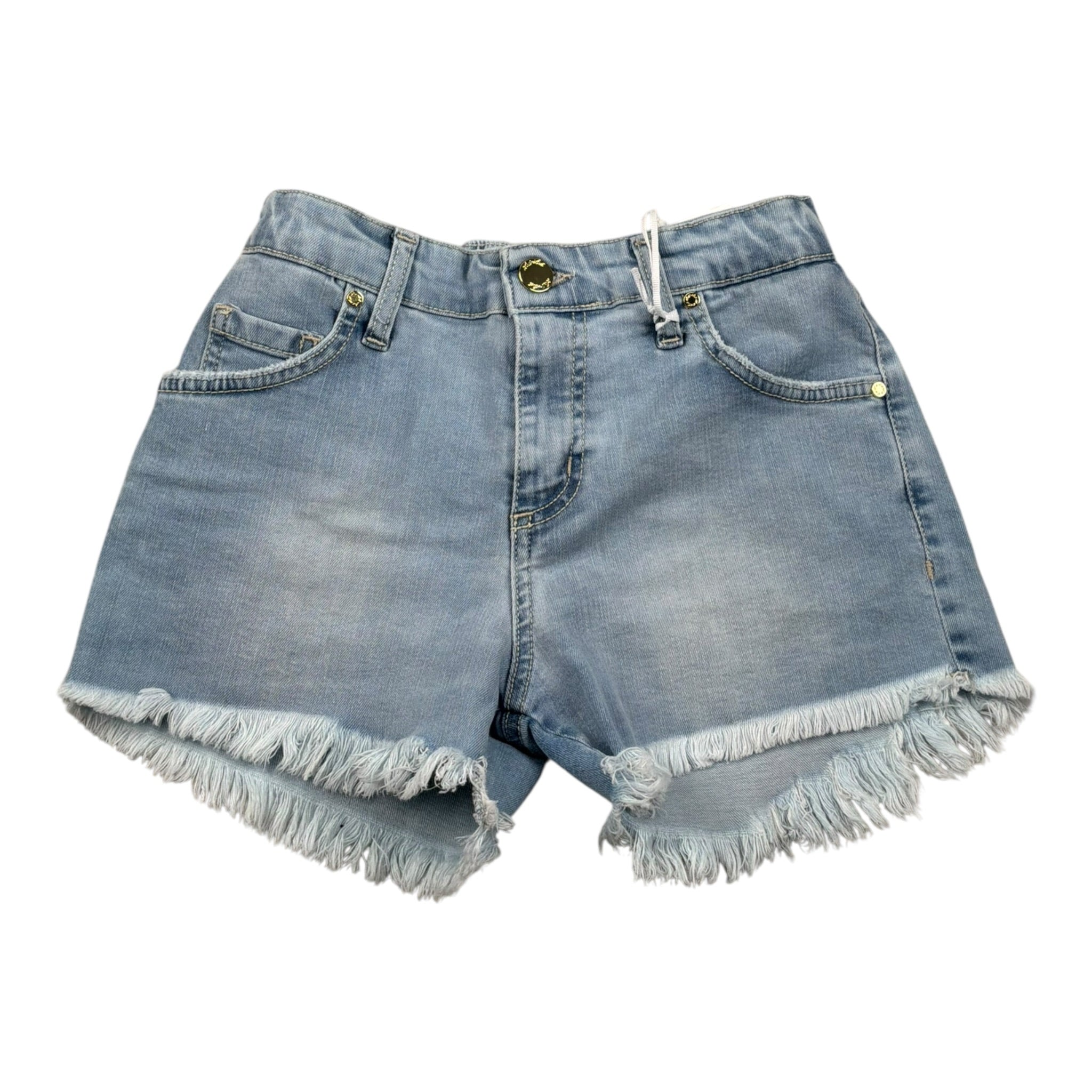 Lu Lu By Miss Grant Short In Denim tinta unita con Elastico In Vita Azzurro per Bambina LL3376 AZZURRO LU LU BY MISS GRANT 