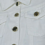 Lu Lu By Miss Grant Giubbino In Denim Tinta Unita per Bambina LL3377 BIANCO LU LU BY MISS GRANT 