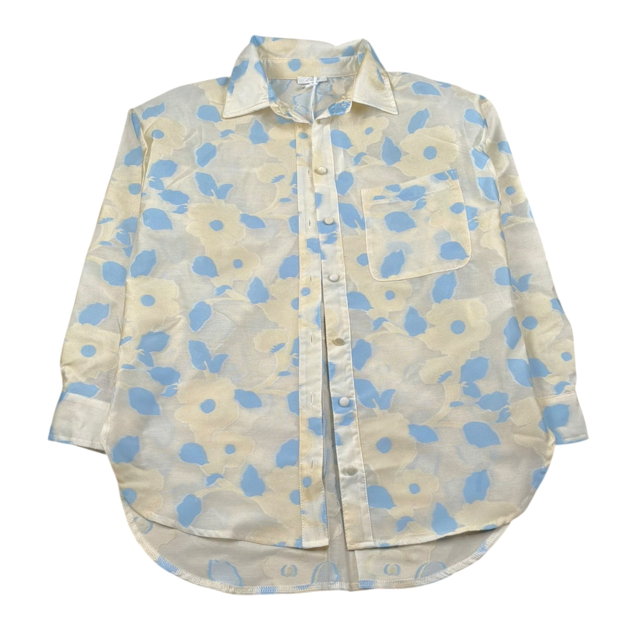 Lu Lu By Miss Grant Camicia Tinta Unita Manica Lunga con Fantasia per Bambina LL3444 BEIGE LU LU BY MISS GRANT 