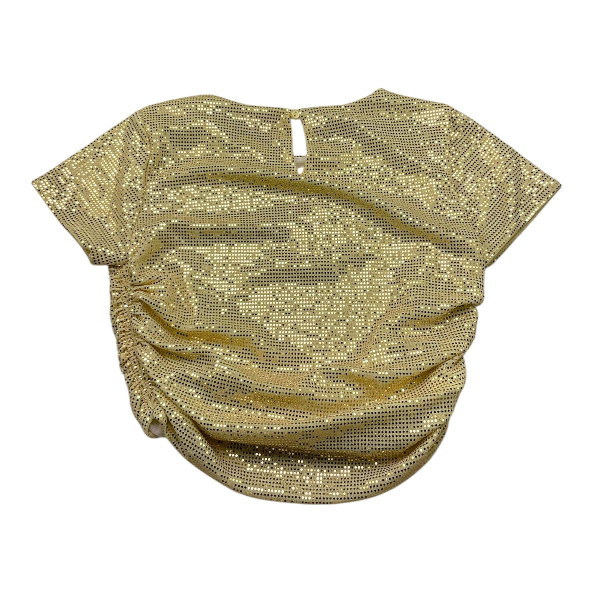 Lu Lu By Miss Grant T-Shirt Tinta Unita con Paillettes per Bambina LL3455 ORO LU LU BY MISS GRANT 