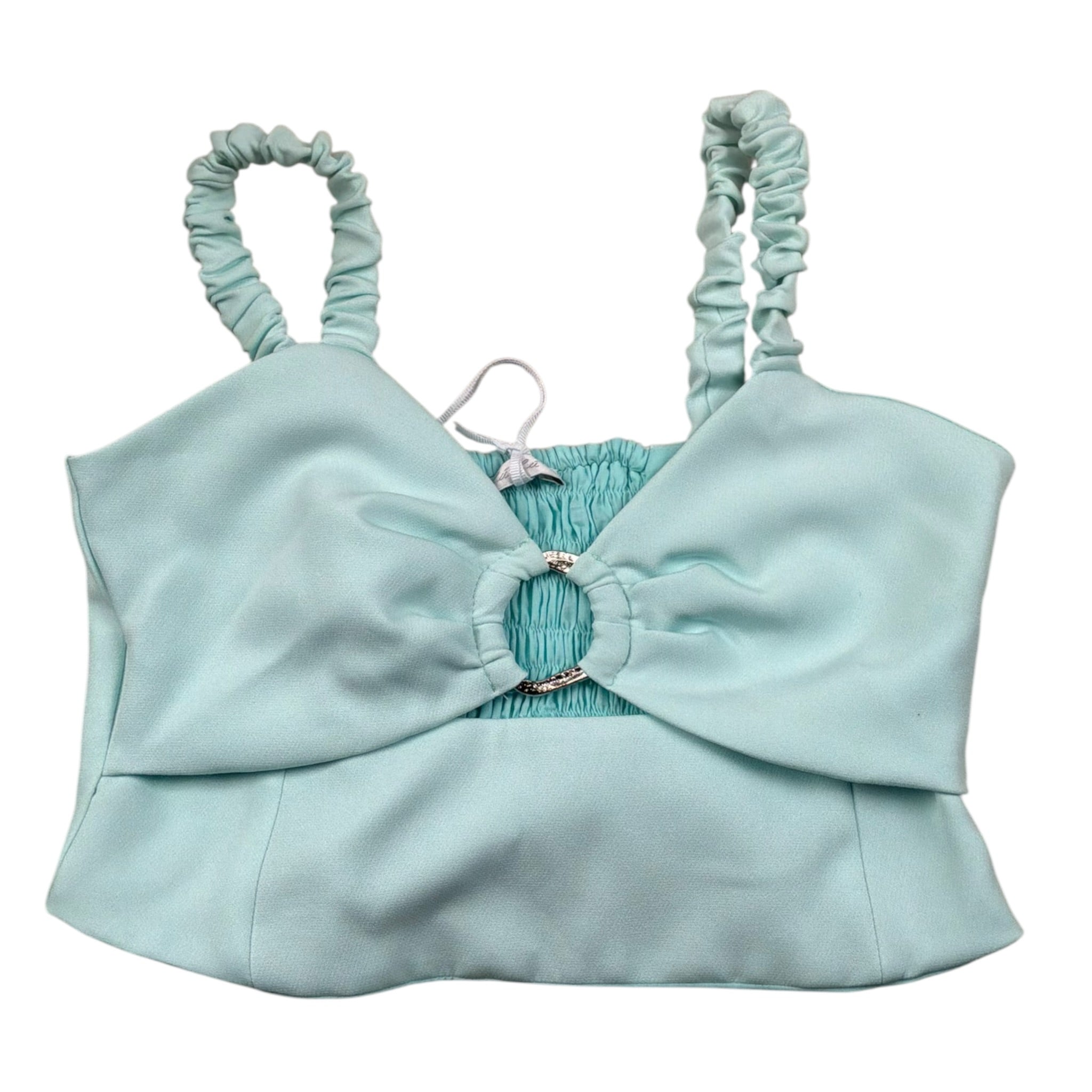 Lu Lu By Miss Grant Top tinta unita Verde Acqua per Bambina LL3471 VERDE ACQUA LU LU BY MISS GRANT 