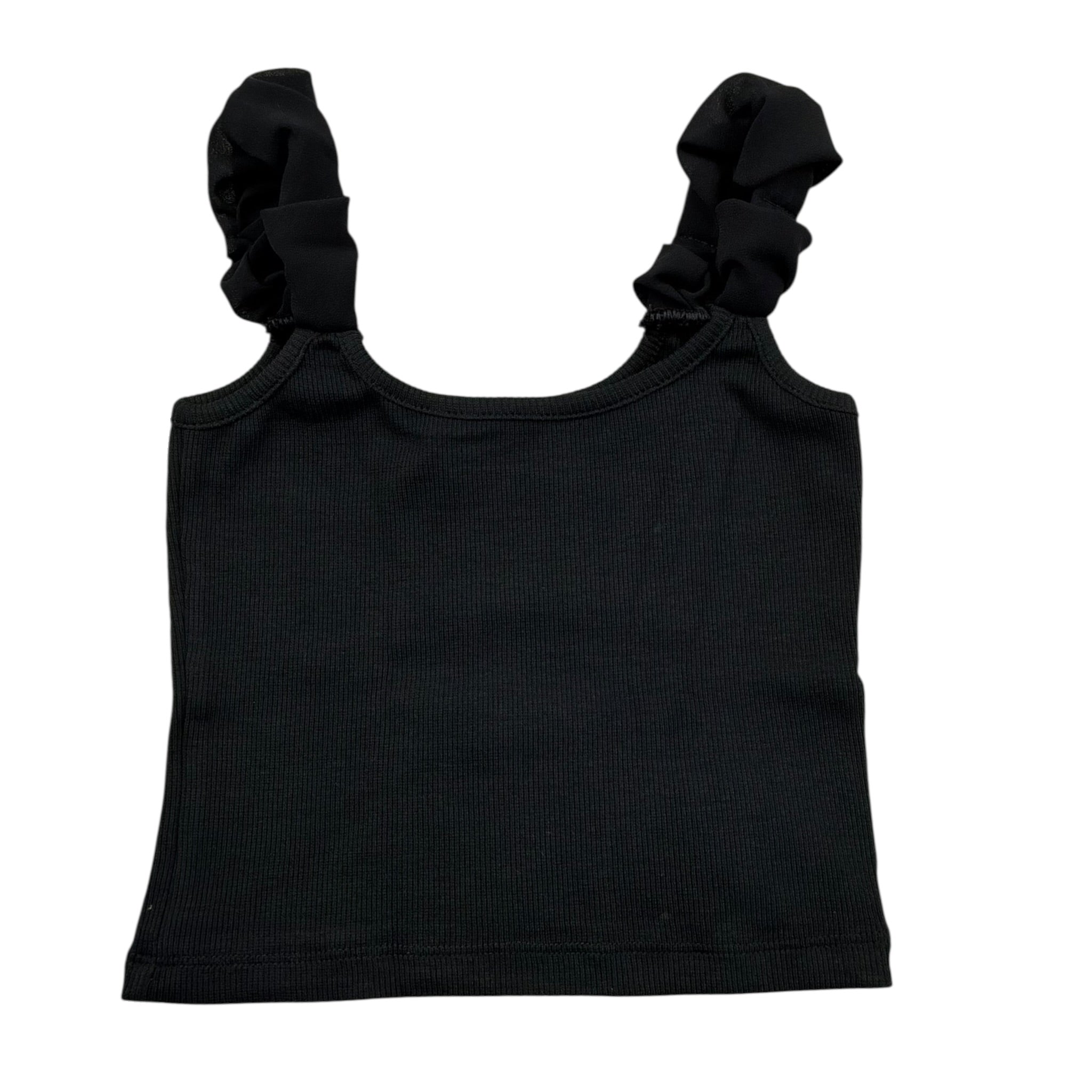 Lu Lu By Miss Grant Top tinta unita A Bretelle Nero per Bambina LL3501 NERO LU LU BY MISS GRANT 
