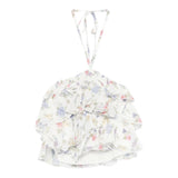 Lu Lu By Miss Grant Top Tinta Unita con Fantasia Fiori per Bambina LL3535 PANNA LU LU BY MISS GRANT 