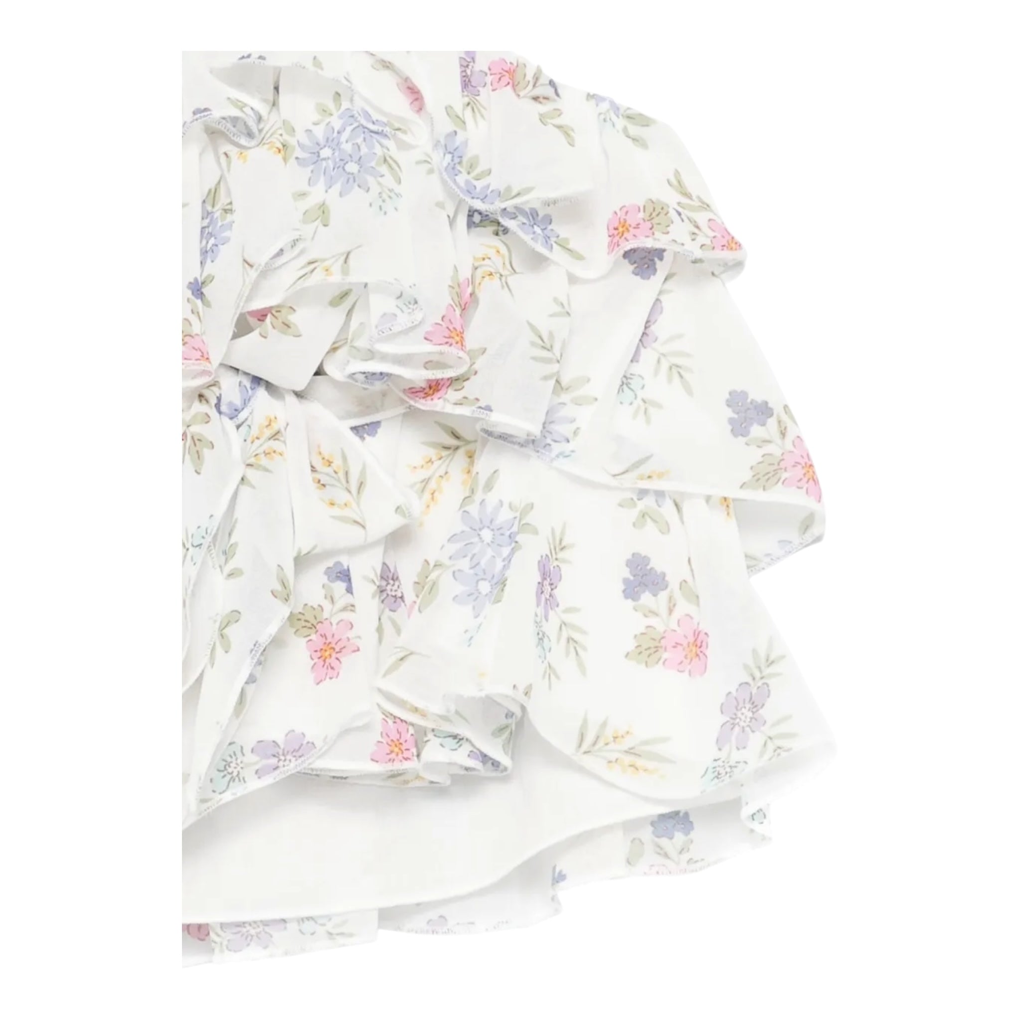 Lu Lu By Miss Grant Top Tinta Unita con Fantasia Fiori per Bambina LL3535 PANNA LU LU BY MISS GRANT 