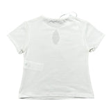 Lu Lu By Miss Grant T-Shirt Girocollo Tinta Unita con Applicazione per Bambina LL3588 BIANCO LU LU BY MISS GRANT 