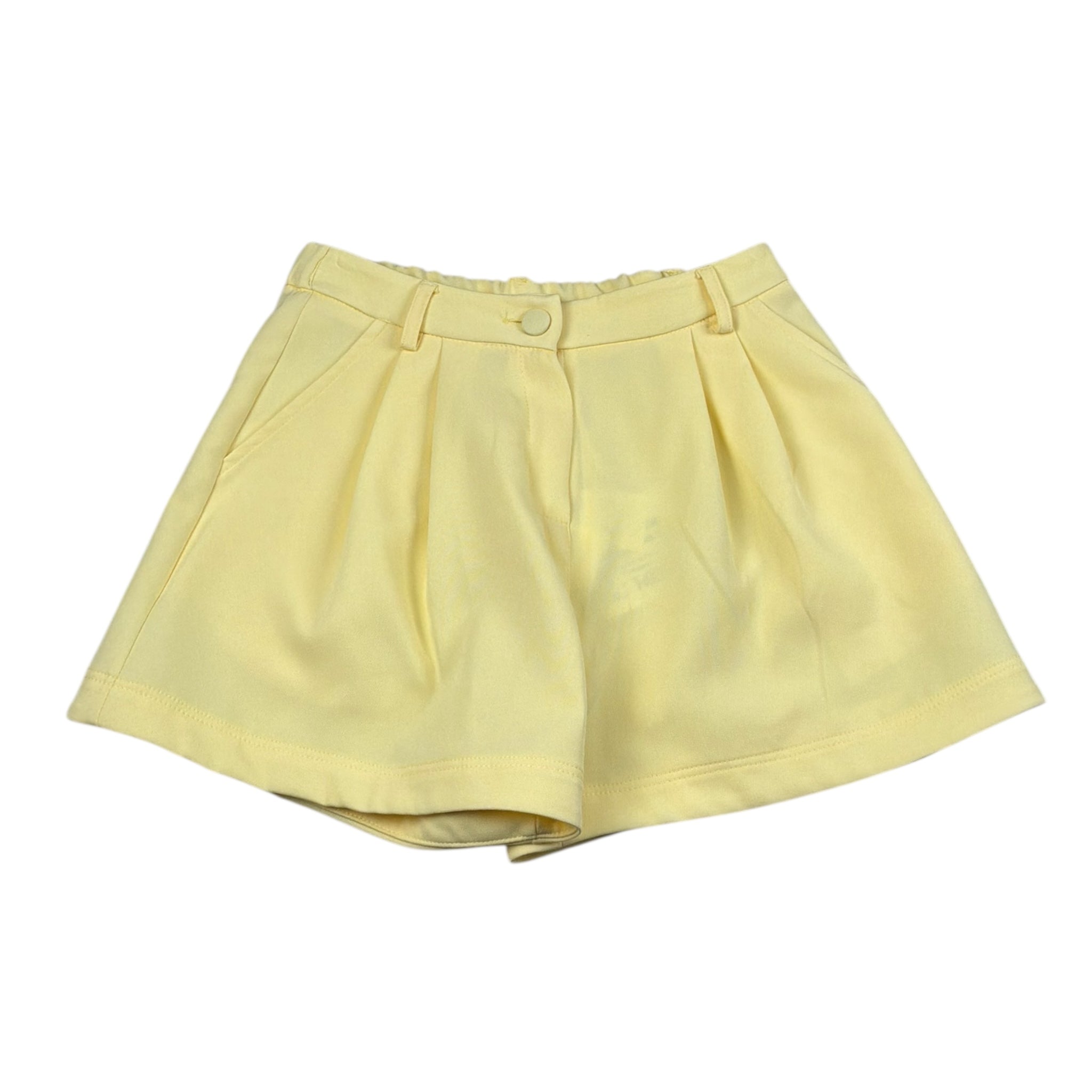 Lu Lu By Miss Grant Short Tinta Unita con Elastico In Vita per Bambina LL3600 GIALLO LU LU BY MISS GRANT 
