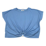 Lu Lu By Miss Grant Top Tinta Unita Mezza Manica per Bambina LL3622 AZZURRO LU LU BY MISS GRANT 