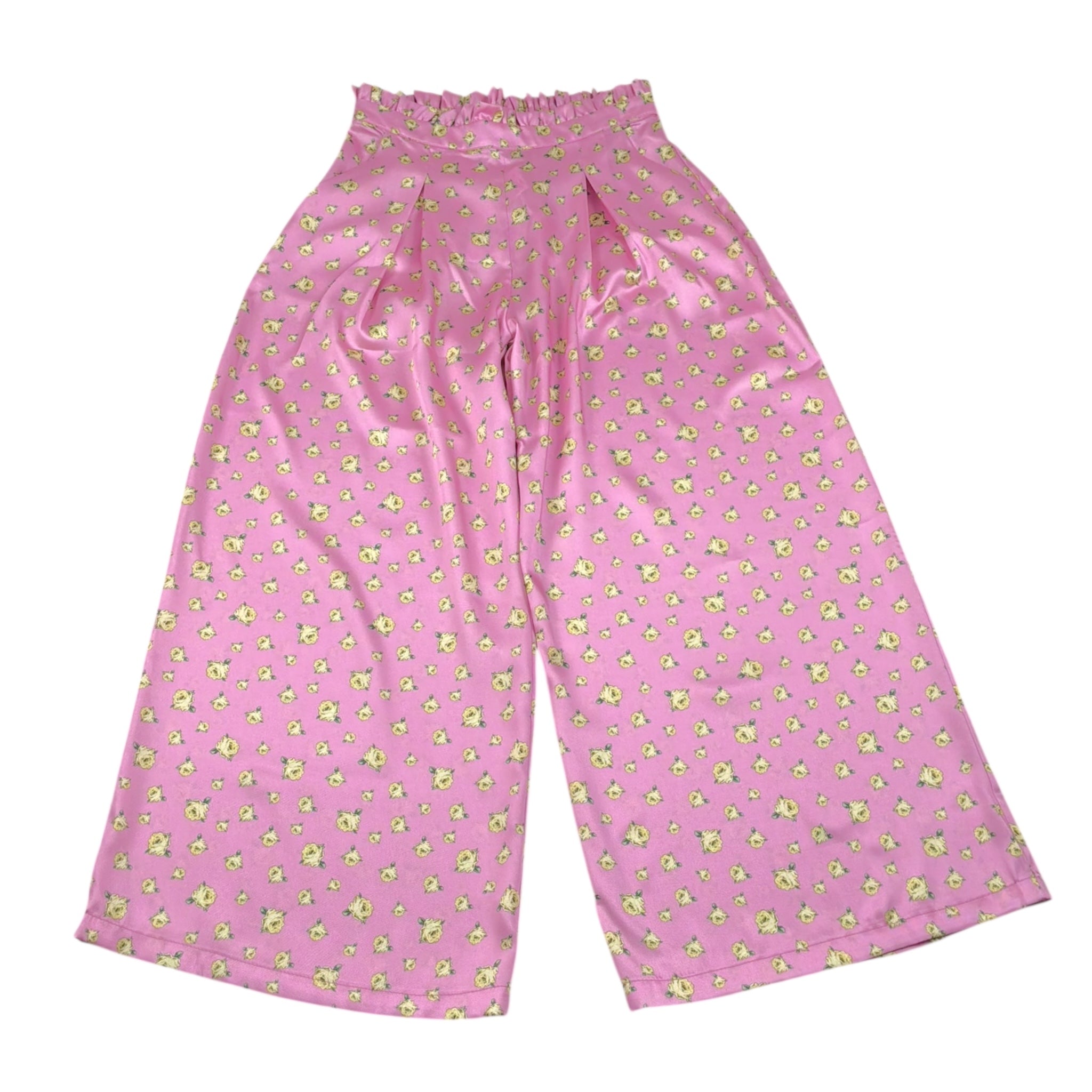 Lu Lu By Miss Grant Pantalone Tinta Unita con Fantasia Fiori per Bambina LL3666 ROSA LU LU BY MISS GRANT 