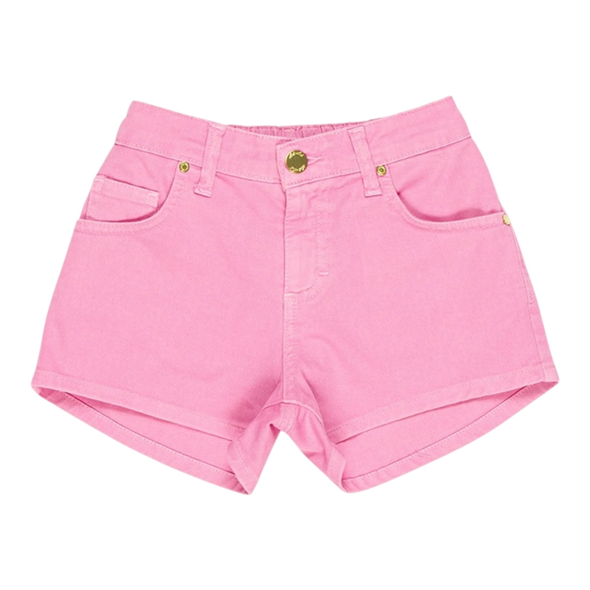 M+E' Short In Denim Tinta Unita con Girovita Regolabile per Bambina UE1704J ROSA M+E' 