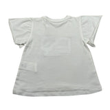 M+E' T-Shirt Girocollo tinta unita con Stampa Bianco per Bambina UE1276J BIANCO M+E' 