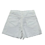 M+E' Short In Denim tinta unita con Girovita Regolabile Bianco per Bambina UE1704JX BIANCO M+E' 