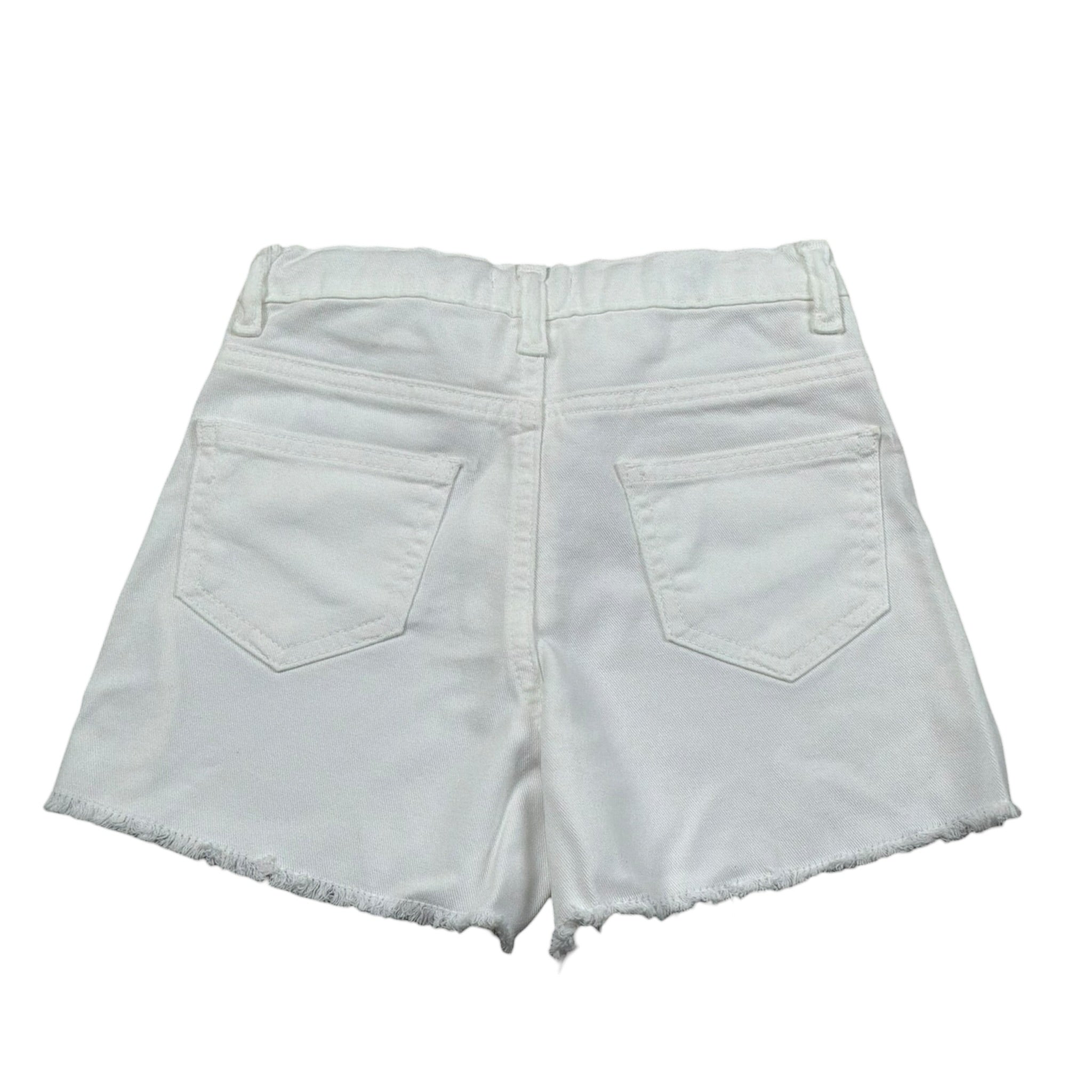 M+E' Short In Denim tinta unita con Girovita Regolabile Bianco per Bambina UE1704JX BIANCO M+E' 