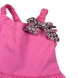 M+E' Abito tinta unita con Applicazione Fiocco Rosa per Bambina UE1709XX ROSA M+E' 