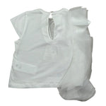 M+E' T-Shirt Girocollo tinta unita con Tulle Bianco per Neonata UE1768NX BIANCO M+E' 