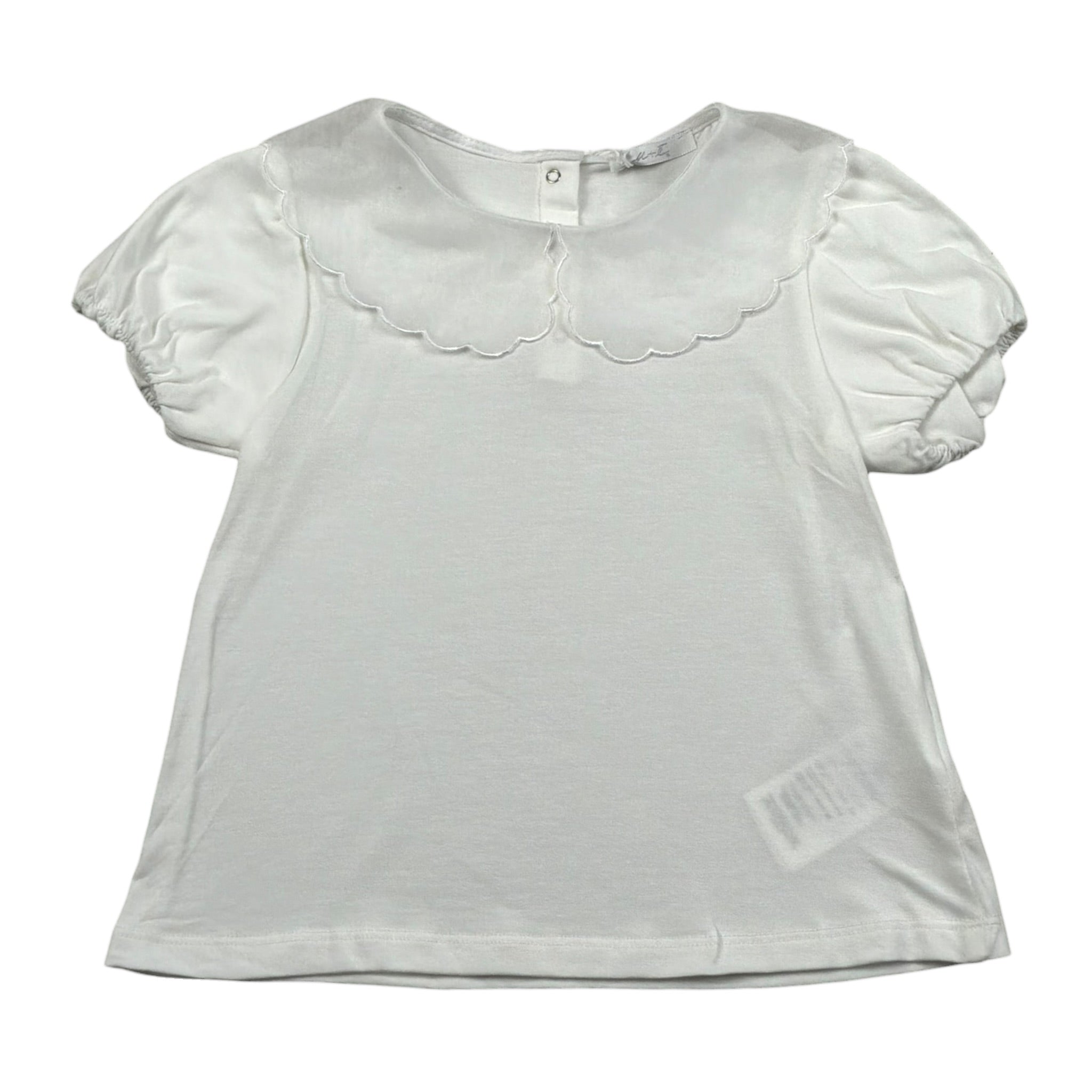 M+E' T-Shirt tinta unita con Colletto Bianco per Neonata UE1773NXX BIANCO M+E' 