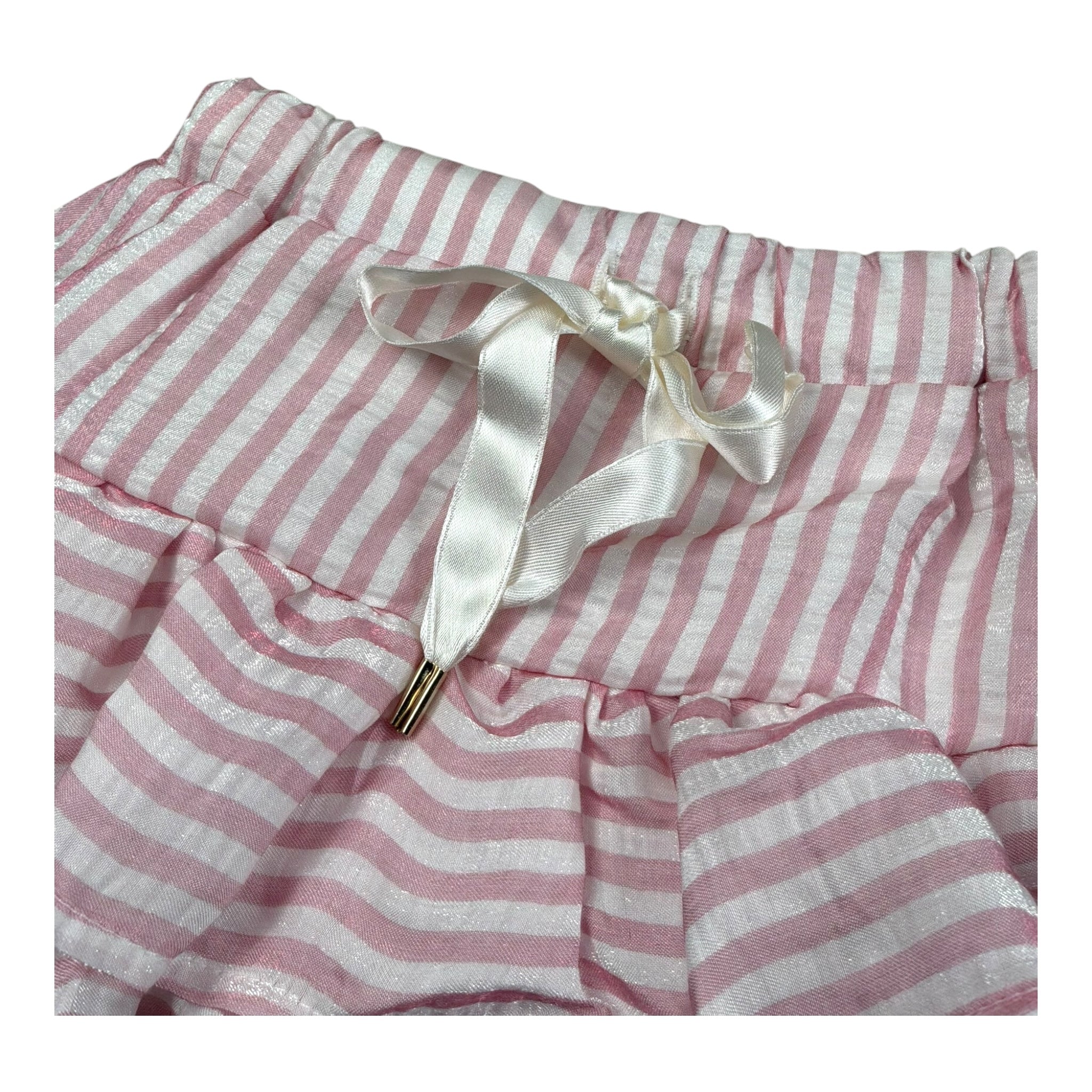 M+E' Gonna Fantasia A Righe Bicolore per Neonata UE1778NXX BIANCO/ROSA M+E' 